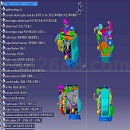 康明斯B3.3发动机模型CATIA设计