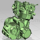 KTM640LC4摩托车发动机模型UG设计