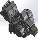 本田发动机模型Solidworks设计