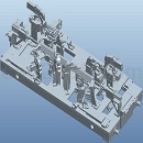 汽车桥架夹具模型PROE设计