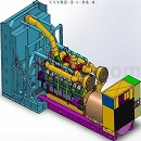 大型设备柴油发动机模型Solidworks设计