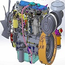 1104D-E44TA柴油机模型Solidworks设计