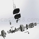 二战德国zundapp摩托车引擎PROE设计