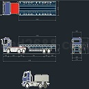 高床平板拖车图形CAD格式