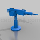 3D打印模型炮塔机枪