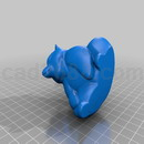 3D打印模型小熊雕塑