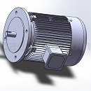 有凸缘和无凸缘电机模型Solidworks设计