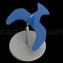 3D打印模型飞翔中的老鹰