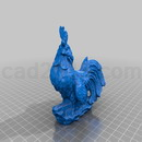 3D打印模型花园里的公鸡