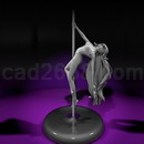 3D打印模型钢管舞女孩