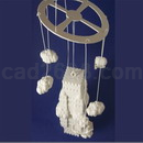 3D打印模型空中城堡装饰品