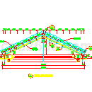 钢结构采光顶棚结构CAD图纸