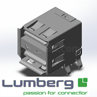 德国LUMBERG矩形连接器241003模型Solidworks设计