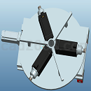 电主轴3D模型IGS格式数控机床可移动三主轴系统