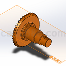 锥齿轮轴模型Solidworks设计