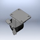 活动轮(附刹车)3D模型Solidworks设计