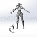 diana_皎月女神3D打印模型STL格式