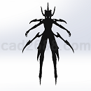 elise_蜘蛛女皇3D打印模型STL格式