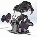 一级圆柱齿轮减速器模型Solidworks设计