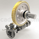 圆柱齿轮蜗轮蜗杆减速机模型inverter和STP格式