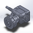 90°锥齿轮传动减速器模型Solidworks设计