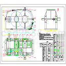 二级展开式圆柱齿轮减速机装配图及部分零件图CAD格式