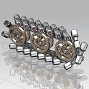 Mecanum轮移动机器人模型UG设计