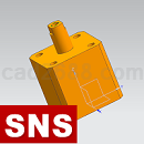 SNS神驰气缸CQ2A-16-10参数化模型UG设计
