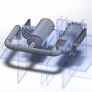 工厂污水处理反应塔模型Solidworks设计