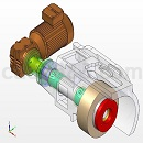 无心磨床驱动磨削机构模型stp格式