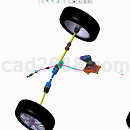 汽车底盘行驶系3D模型STP格式