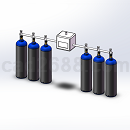 气体汇流排3D模型Solidworks设计