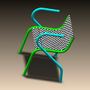靠背椅3D模型综合管件结构体Solidworks设计