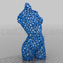 鱼网女人3D打印模型STL格式