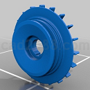 一个圆形的齿轮风扇3D打印模型STL格式