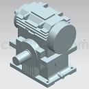 平面包络环面蜗轮减速器JBT 9051-1999 3D模型X_T格式
