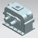 圆柱齿轮减速器3D模型X_T格式