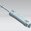 非ISO标准圆型气缸单作用活塞杆伸出型3D模型X_T格式