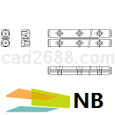NIPPON BEARING滚动导轨交叉滚柱导轨?弧形轨图形DXF格式