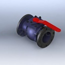 DN125法兰球阀3D模型STEP格式