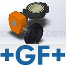 +GF+手动蝶阀567型晶片式蝶阀3D模型STP/X_T格式