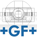 +GF+手动蝶阀567型晶片式蝶阀CAD图纸DWG格式