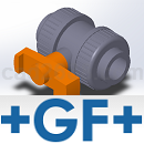 +GF+手动球阀375型真联合球阀3D模型STP/X_T格式