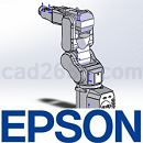 Epson爱普生垂直6轴工业机器人3D模型Solidworks/IGS/STP格式