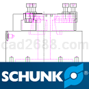 SCHUNK固定车床卡盘CAD工程图纸DWG格式德国雄克