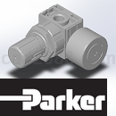 PARKER标准手动压力调节器3D模型STP格式