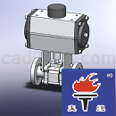气动真空球阀3D模型Solidworks格式宁波仪表