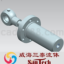 多级液压缸法兰式和关节轴承耳环式3D模型X_T格式