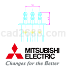 ELCB漏电断路器CAD图集DXF格式三菱