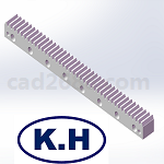 台湾凯贺KH直齿齿条STEP模型 齿条模型